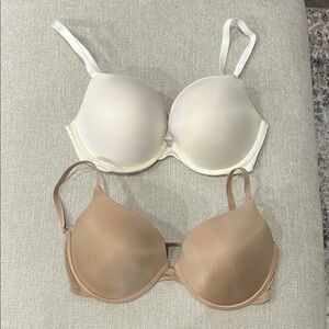 Calvin Klein White and Tan Women's Bras